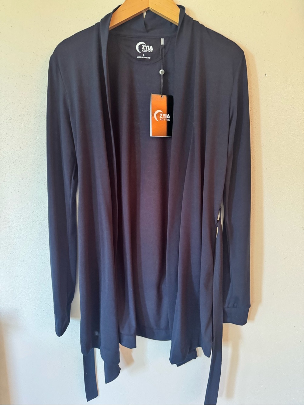 Zyia Active Women's Navy Open Front Cardigan Jacket NWT size L